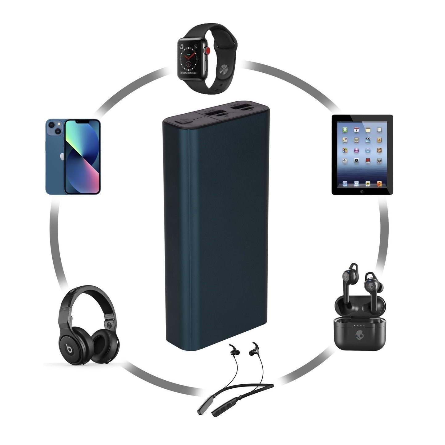 Metal Body Dual USB Power Bank 20000mAh – Fast Charging Portable Battery