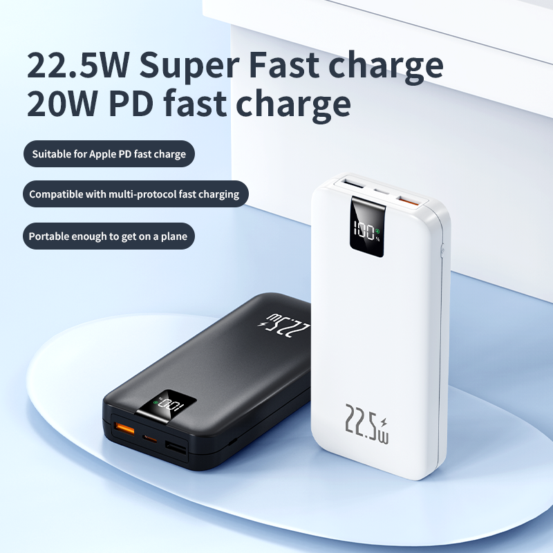 20000mAh Power Bank – 22.5W Super Fast Charging Mini Portable Charger with Large Screen Digital Display