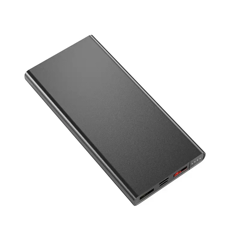 10000mAh Slim Power Bank – Ultra Thin Portable Charger with Dual USB & LED Indicators (Red)