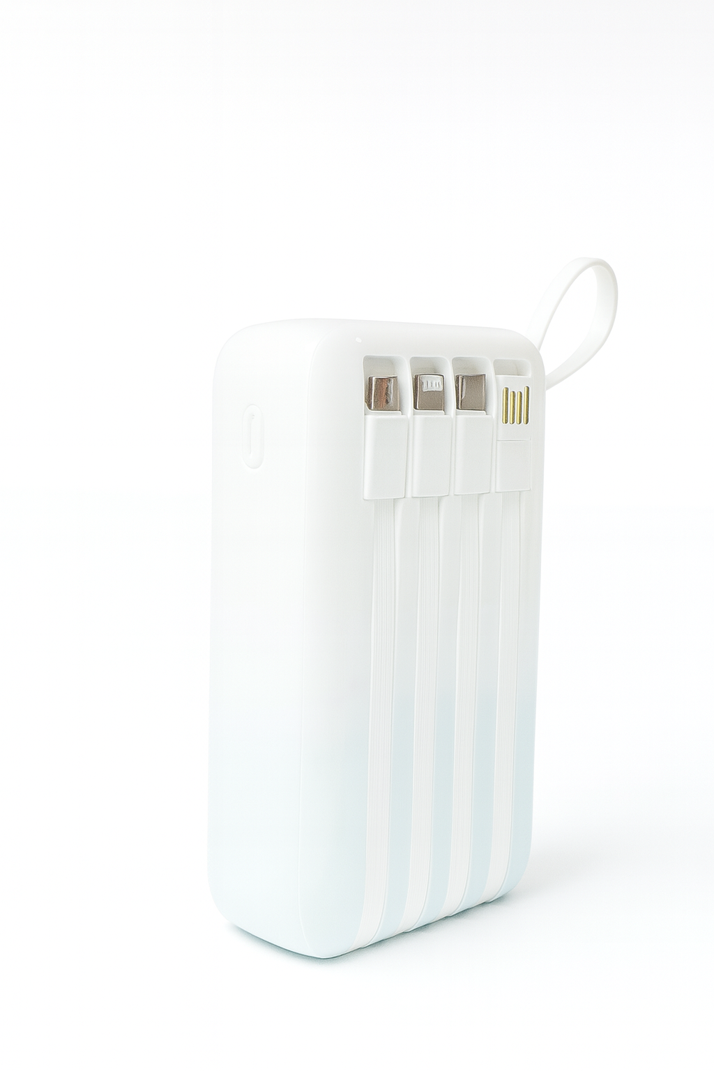 20000mAh Power Bank with Built-in 4 Cables – Pocket Size Fast Charging Portable Charger with LED Display & Dual USB Ports