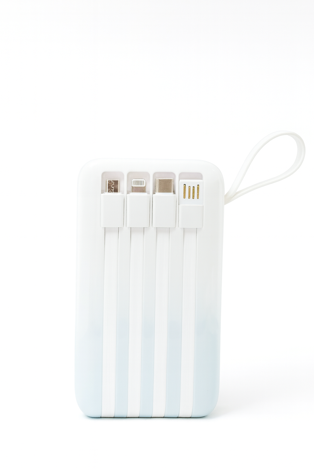 20000mAh Power Bank with Built-in 4 Cables – Pocket Size Fast Charging Portable Charger with LED Display & Dual USB Ports