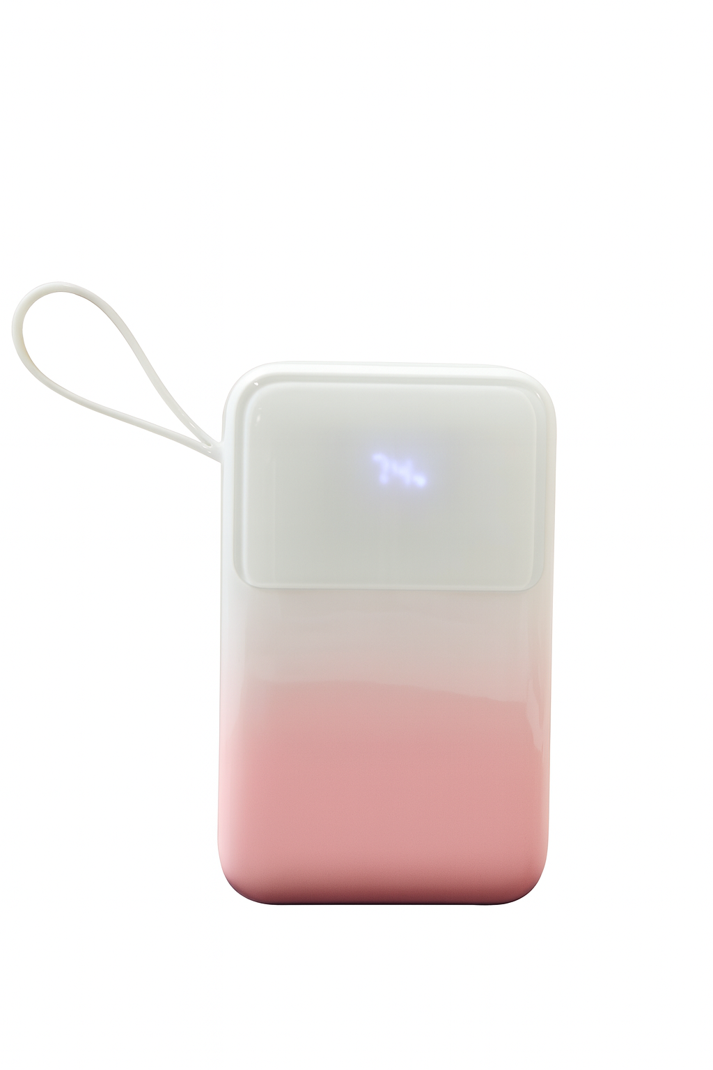 20000mAh Power Bank with Built-in 4 Cables – Pocket Size Fast Charging Portable Charger with LED Display & Dual USB Ports