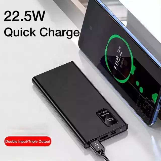 10000mAh Fast Charging Power Bank – 22.5W Quick Charge, PD 18W, Slim Digital Display Portable Charger