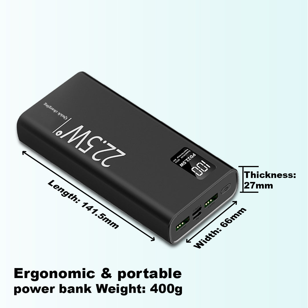 20000mAh Power Bank – 22.5W Super Fast Charging Portable Charger with LED Display & USB/PD Interface