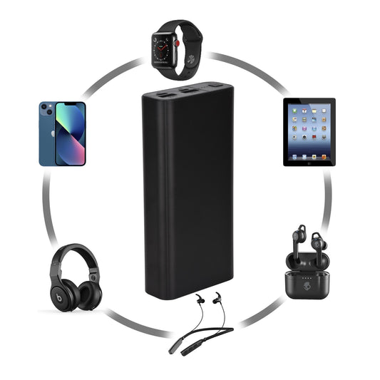 Metal Body Dual USB Power Bank 20000mAh – Fast Charging Portable Battery